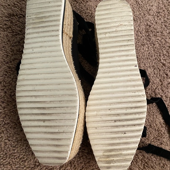 ZARA WOMAN SATIN TIE UP ESPADRILLES - Picture 6 of 7